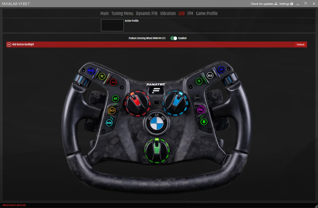 FANATEC Podium Steering Wheel M4 GT3 超美品 Podium Steering Wheel BMW M4 GT3